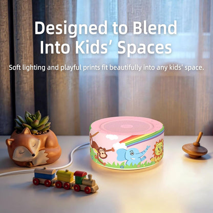 Kipcush White Noise Machine for Baby & Adults, 30 Soothing Sounds, Sleep Sound Machine with 8 Color Night Light, Memory Function, White Noise for Sleeping, Nursery, Office, Travel & Relaxation