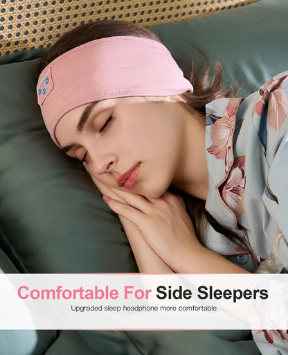 Perytong Sleeping Headphones Bluetooth Headband, Soft Long Time Play Sleeping Headsets with Built in Speakers Perfect for Workout,Running,Yoga,Travel, Darkgray