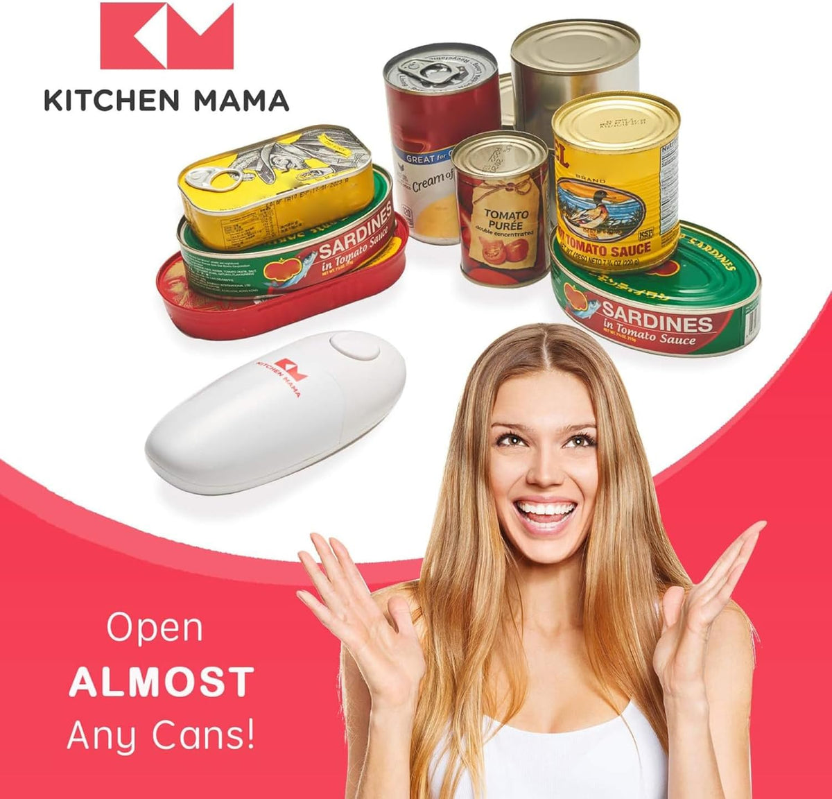 Kitchen Mama Auto Electric Can Opener, Teal