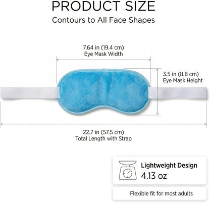 Cooling Eye Mask 2 Pack, Gel Eye Mask Cold Pack for Puffiness, Ice Eye Mask for Puffy Eyes, Hot Cold Compress for Eyes, Reusable Freezer Eye Mask Blue and Pink Color