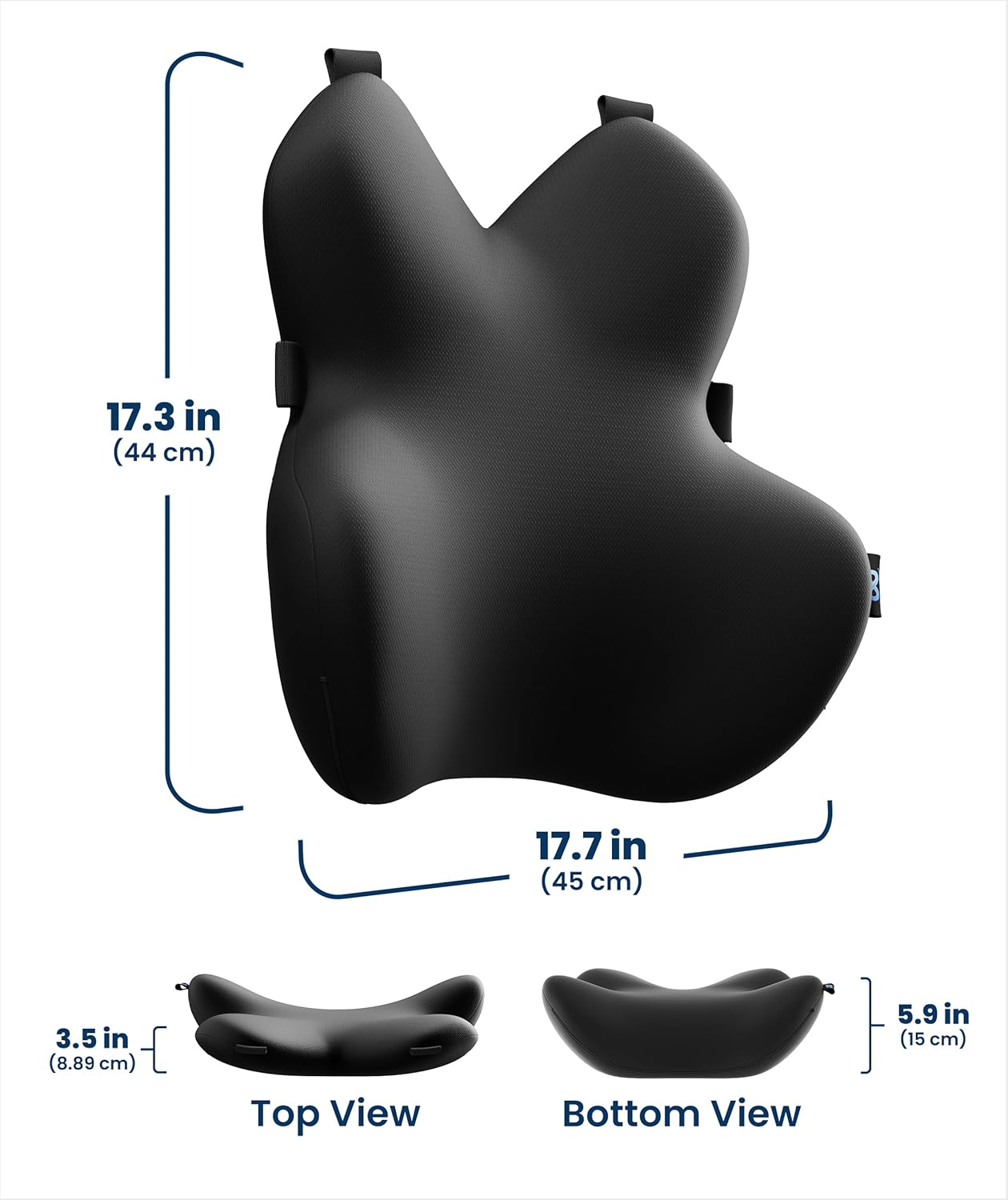 Elevate Series by Everlasting Comfort Lumbar Support Pillow for Office Chair - Memory Foam Back Cushion for Car Seat - Promotes Better Posture, Back Pain Relief - Ideal for Gaming and Desk Chairs