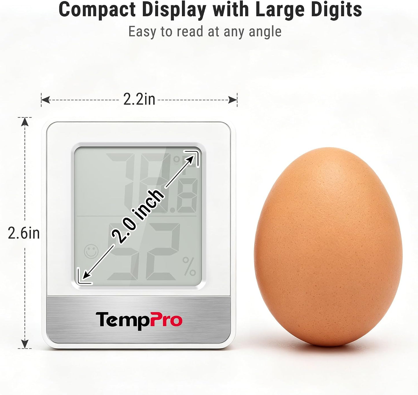 TempPro TP49 Digital Hygrometer Indoor Thermometer | Humidity Meter Room Thermometer with Temperature and Humidity Monitor Mini Hygrometer (Previously ThermoPro)