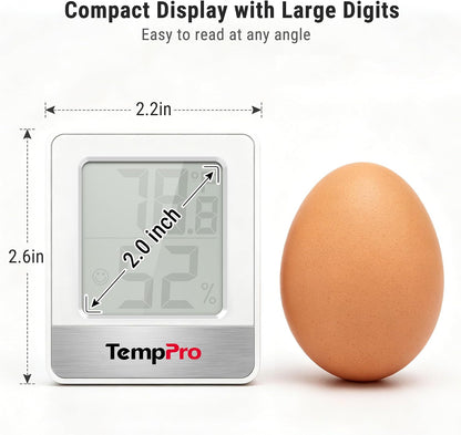 TempPro TP49 Digital Hygrometer Indoor Thermometer | Humidity Meter Room Thermometer with Temperature and Humidity Monitor Mini Hygrometer (Previously ThermoPro)