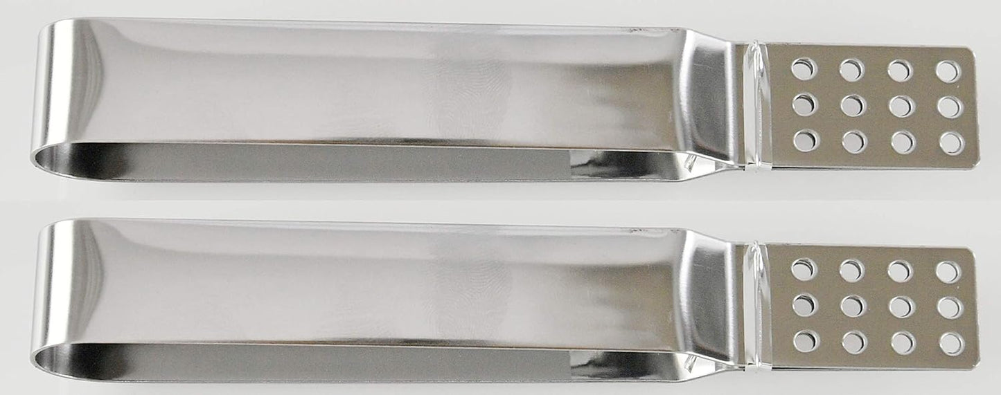 Home-X Stainless Steel Tea Bag Squeezer, Herbal Tea Infuser, Useful Kitchen Steeper Tongs, Strainer Holder Grip, Metal Kitchen Bar Tools-Set of 2