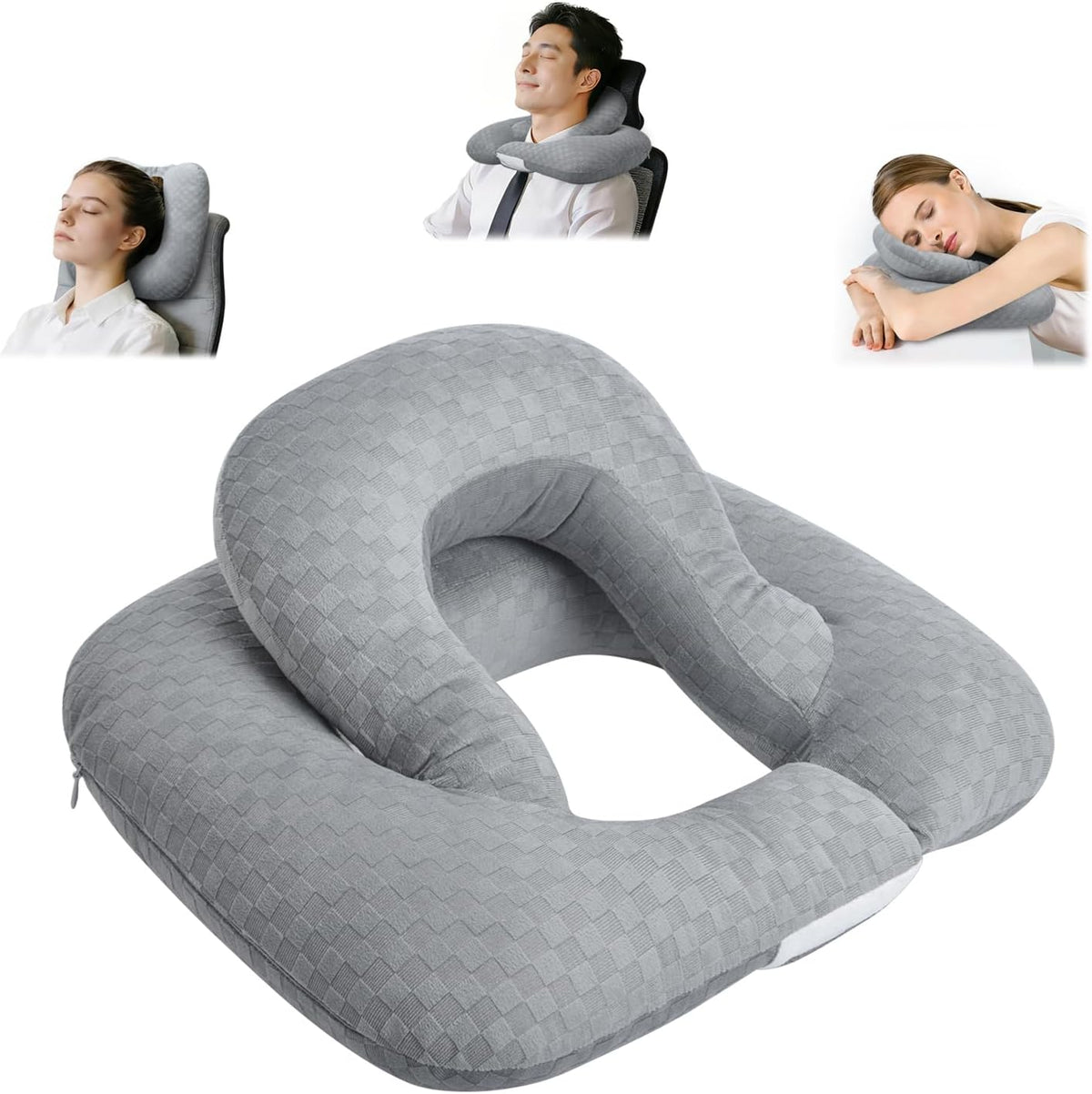 2-Layer Neck Pillow for Office, Recliner & Car -Breathable,Washable
