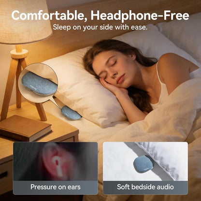 Kinglucky Upgrade F50 Under Pillow Speaker for Sleeping, Blue | Bluetooth 6.0, Built-in Sleep Sounds, TF/microSD Offline, Auto-Off Timer, Up to 10 Hours