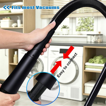 Upgraded Dryer Vent Cleaner: Universal Vacuum Hose Attachment Fits All Vacuums Cleaner, Deep Cleaning Tools for Clogged Ducts & Lint Removal