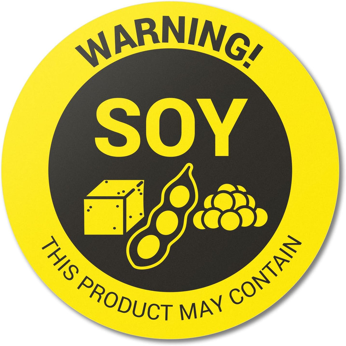 Sesame Seeds Allergy Warning Stickers, 1.5 Inch Round, 300 Labels