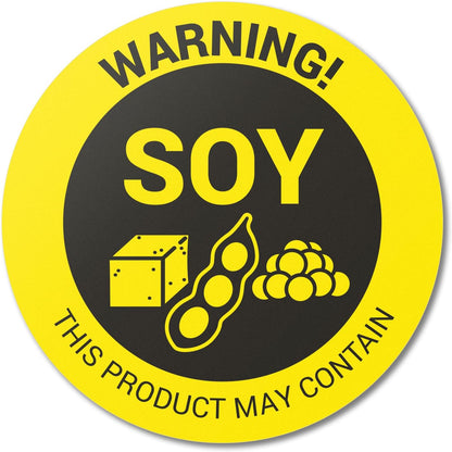 Sesame Seeds Allergy Warning Stickers, 1.5 Inch Round, 300 Labels