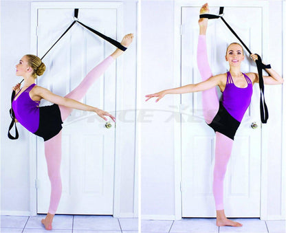 Leg Ballet Yoga Stretcher, Door Attachment Get More Flexible, Flexibility & Stretching Leg Straps - Great for Cheer Dance Gymnastics or Any Sport Trainer Premium Stretch Fitness Equipment