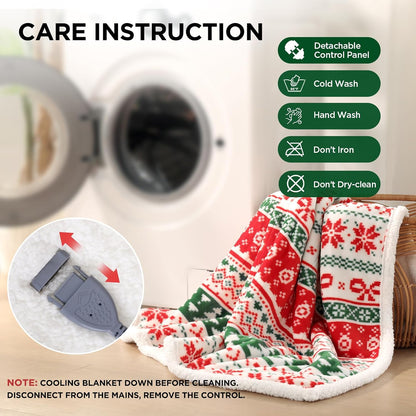 Westinghouse Heated Throw Blanket, 50"x60", Charcoal, ETL Certified