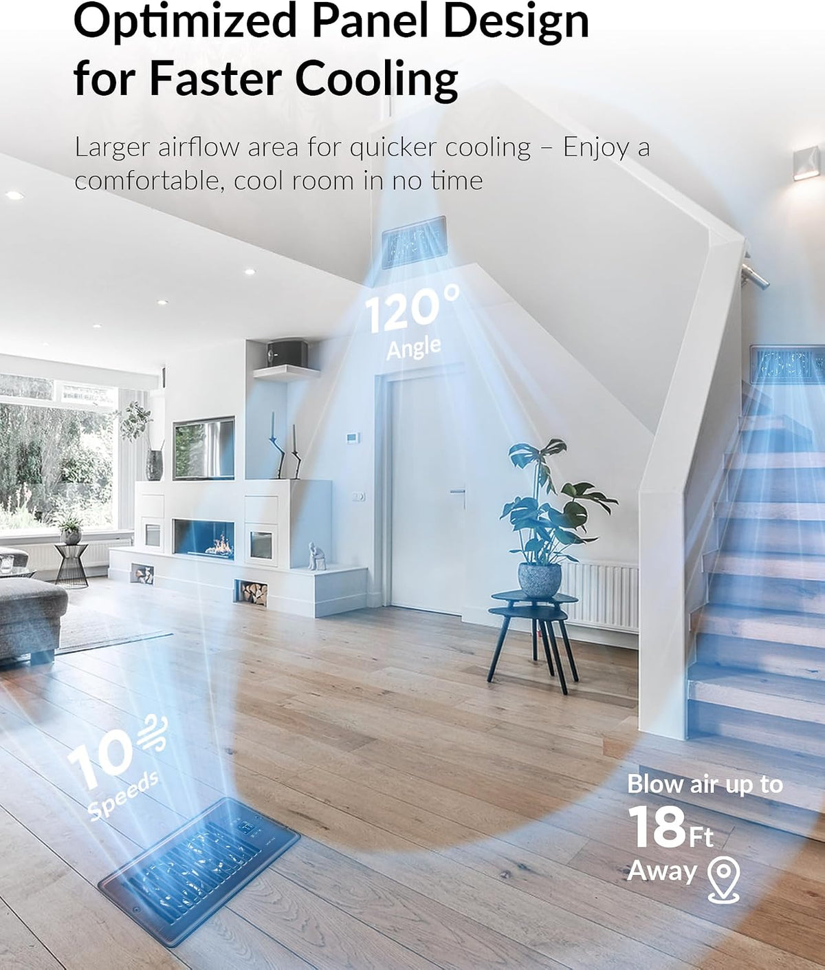 Howeall 4" x 10" Super Quiet Register Booster Fan - Upgrade Smart Register Vent with Ionizer and Dual Intelligent Thermostat Control - Heating Cooling Vent Fan Booster - Charleston Design (ORB)