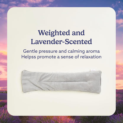 warmies Microwavable Shoulder Heating Pad, Neck Warmer & Heat Pack, Snowy | Steady Pressure, Cooling Relief, Scented with Calming French Lavender, Microwave 30 sec, Freeze 2-3 hrs, Soft Faux Fur