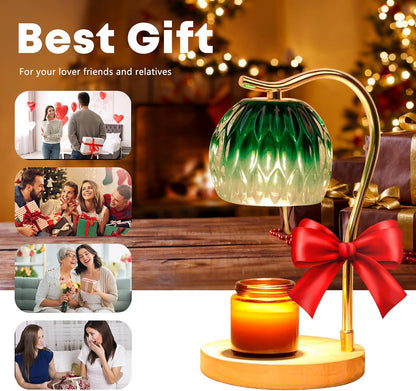 Fragrance Candle Warmer Lamp with 2 Bulbs Electric Candle Warmer with Timer & Dimmer for Home Decor