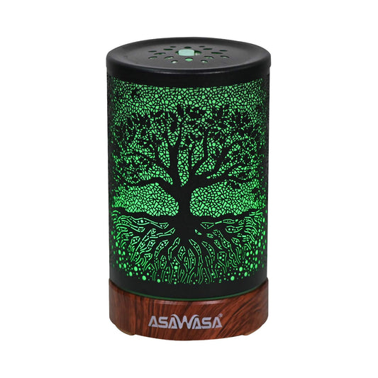 Diffusers for Essential Oils,ASAWASA Essential Oil Diffuser with Waterless Auto Shut-Off, Metal Art Aromatherapy Humidifier with Multi Color Changed Night Light,Ideal for Home Spa Yoga(Bird)
