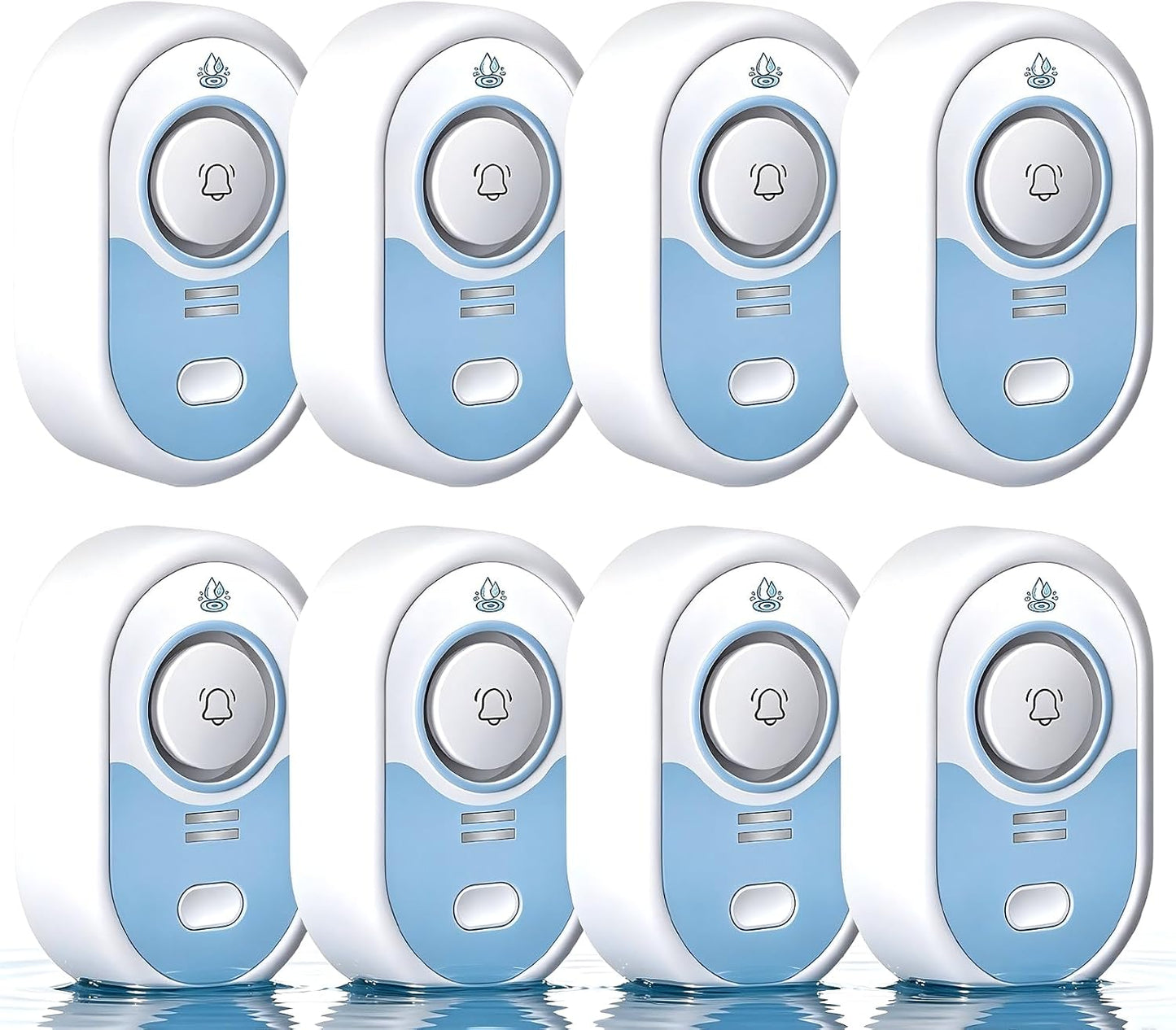 Water Leak Detector with Loud Alarm, 100dB Siren & LED Flash, Water Sensor Alarm for Home, Basement, Sump Pump, Kitchen, Bathroom, RV, Water Heater, Indoor Outdoor 5-Pack