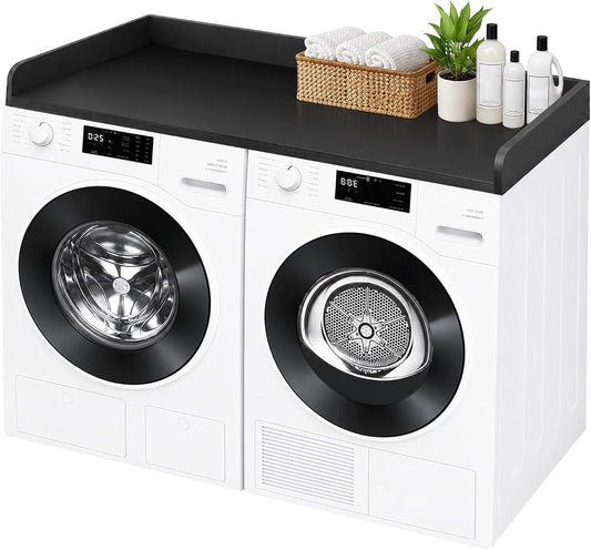 ROYXEN Washer Dryer Countertop, Laundry Countertop Solid Wood, Countertop for All Front-Loaded Washing Machine and Dryer, Extra Room for Laundry Room, Oak