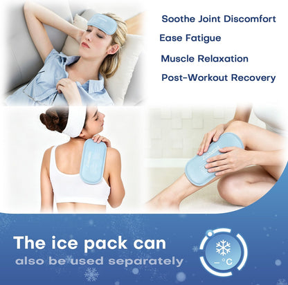 Gel Ice Packs for Injuries Reusable 2 Packs Hot Cold Gel Wrap with Strap | for Pain Relief Swelling Shoulder Rotator Cuff Back Hip Ankle Knee C-Section & Postpartum Recovery,10x5.5 Inch, Pink