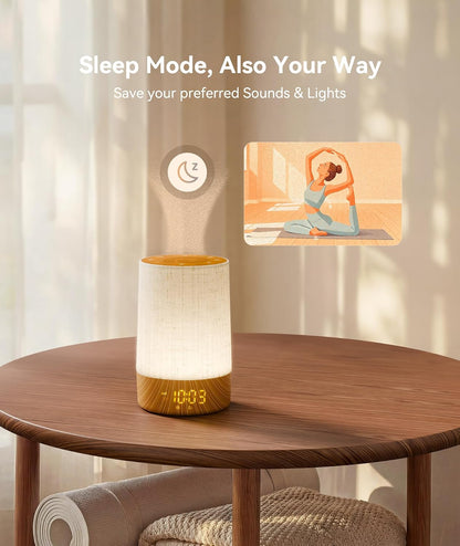 Dreamegg Sunrise Alarm Clock, Sound Machine with Alarm Clock &Wake Up Light | Dimmable Night Light, 29 Soothing Sounds, Sound Machine for Sleep, White Noise Machine for Bedroom Heavy Sleepers Adult Kids