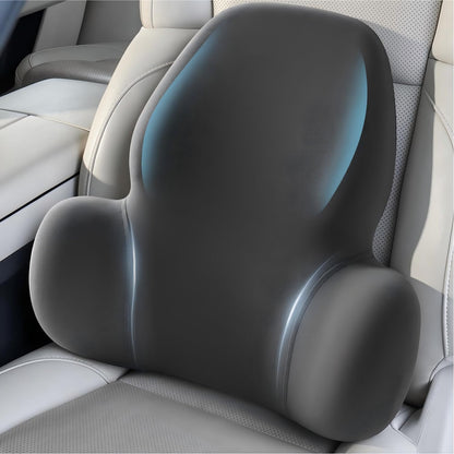 BABUR Memory Foam Lumbar Support Pillow for Car, Lower Back Pain Relief