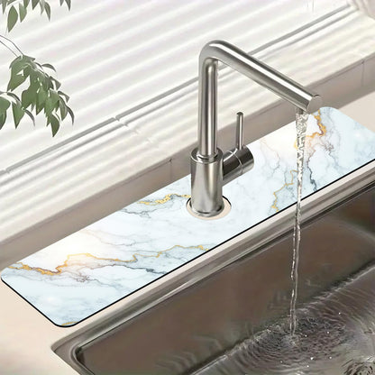 Faucet Mat for Kitchen Sink Absorbent Splash Guard Bathroom 23.5"X5.5"