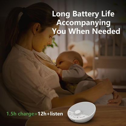 Portable White Noise Sound Machine with 24 Sleep Sounds, Bluetooth Function | Sleep Well