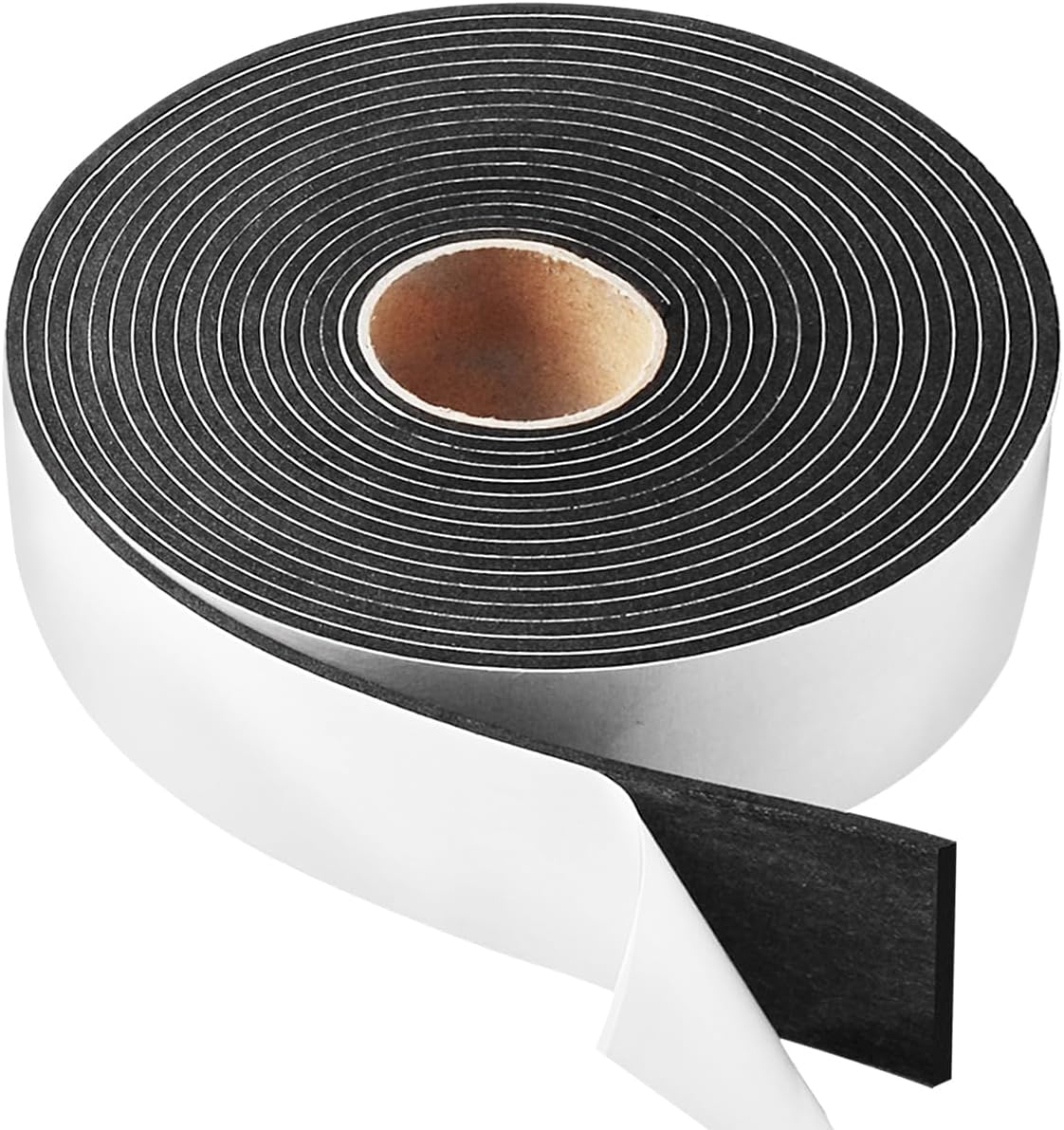 2 Rolls Foam Seal Tape for Door Window Insulation, Soundproof and Shockproof Foam Adhensive Strip, 3/8" Wx3/16 T Single Sided Foam Tape, Cold Air and Draft Closed Cell Seal Strip,Total 32FT
