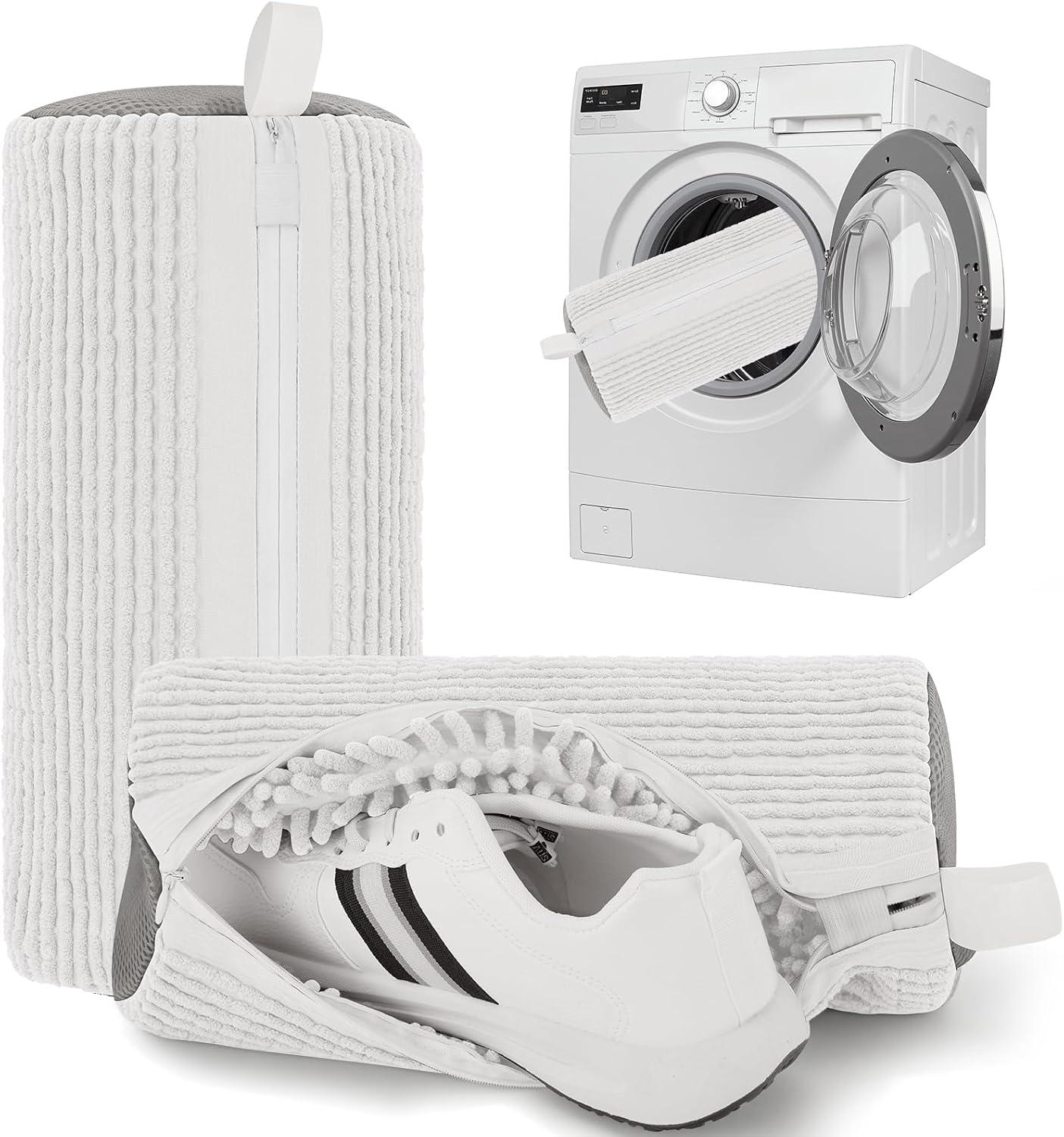 Shoe Washing Machine Bag Shoe Laundry Bags for Sneakers Reusable 2pc Shoes Cleaning Bags 360° Deep Clean for All Shoes Types With Invisible Zipper