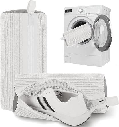 Shoe Washing Machine Bag Shoe Laundry Bags for Sneakers Reusable 2pc Shoes Cleaning Bags 360° Deep Clean for All Shoes Types With Invisible Zipper