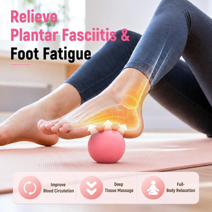 Massage Ball Lacrosse Ball for Myofascial Release, Massage Deep Tissue for Back, Neck, Foot Trigger Point Therapy, Full Body Muscle Knots, Relieving Muscle Pain (Orange)