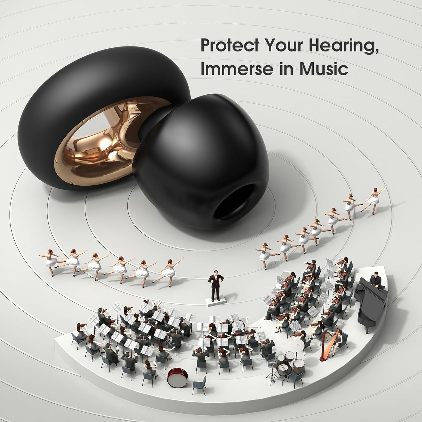 Noise Cancelling Ear Plugs for Sleeping, Reusable Silicone Ear Plugs for Noise Reduction, Soft Hearing Protection with 8 Ear Tips for Concerts, Work, Shooting, and Travel(Rose)