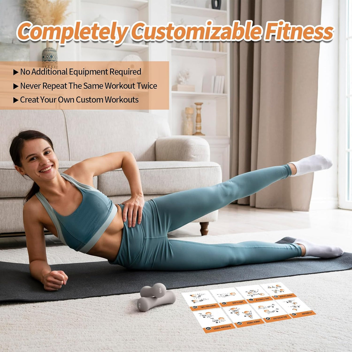 Half Balance Ball Workout Cards, 62 Exercises Cards Deck Large Size 5" x 3.5" Fitness Cards for Women & Men, Beginner Fitness Guide to Training Exercises at Home or Gym