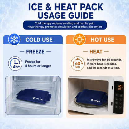Gel Soft Flexible Ice Packs for Injuries, Reusable Cold Pack, Hot Cold Compress for Joint&Muscle Pain, Surgery Recovery, Inflammation, Swelling, Face, Head, Wrist, Ankle&Foot Injury, 4 Pack-5.1"x6.3"