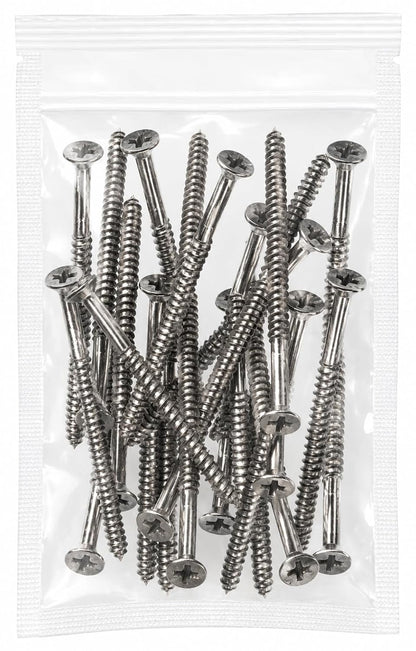 Satin Silver Nickel Wood Screws 9 X 3 Inch – Extra Long Door Hinge Screws - Door Security Screws - 24 Pack