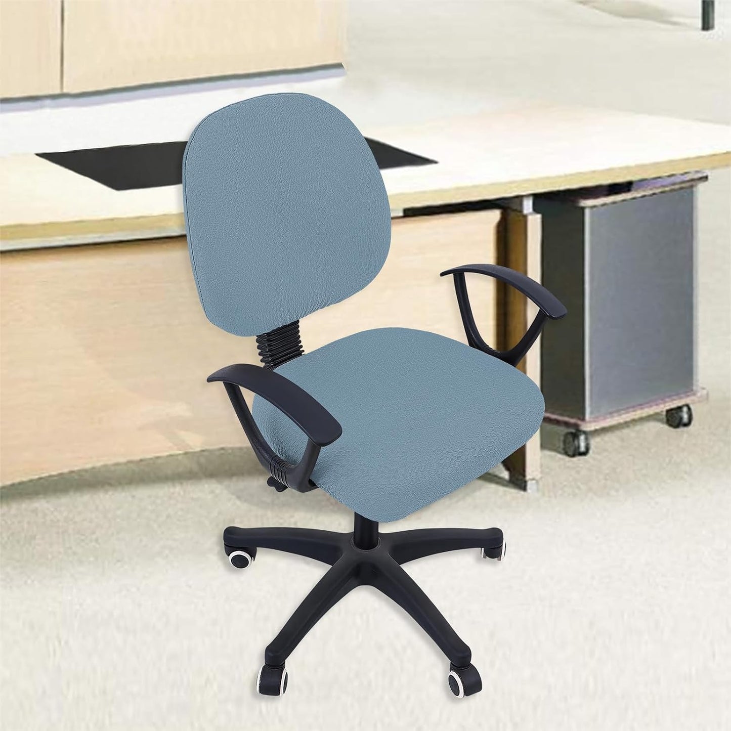 Smiry Office Computer Chair Armrest Covers, 2PCs Anti-dust Arm Rest Pad | Removable Washable Desk Chair Arm Pad Covers, Grey
