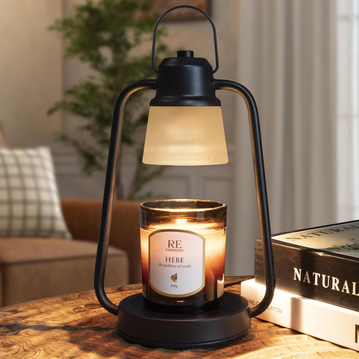 Flower Candle Warmer Lamp with Timer - Adjustable Height for Jar Candles