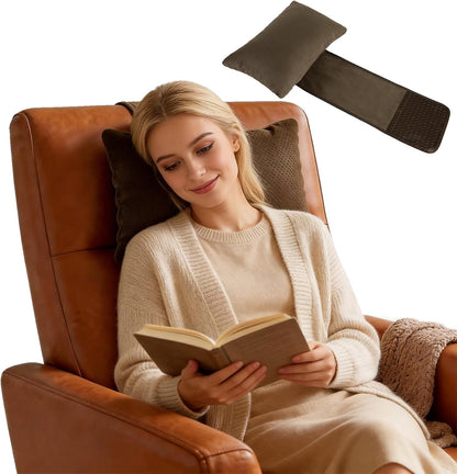 KINIVA Dual-Layer Ultra-Suede Neck Support Pillow for Recliners, Sofas & Office Chairs - Breathable Mesh, Removable Cover, Orthopedic Cervical Support for Pain Relief (Grey)