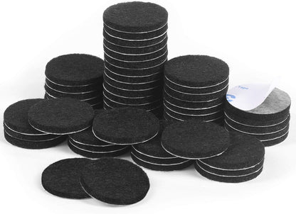 Shintop 50pcs Self-Adhesive Felt Pads for Furniture Protectors (Black) | Helps Prevent Floor Scratches, Cushions Furniture Feet, For Chairs and Tables on Hardwood and Laminate Floors