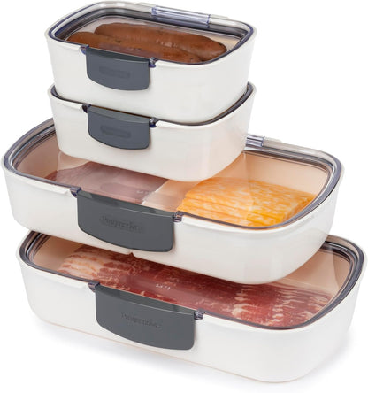 ProKeeper Deli Food Storage Container with Air-Tight Seal and Dry Erase Lid | Ideal for Deli Meats, Cheeses, and Bacon, BPA Free and Dishwasher Safe