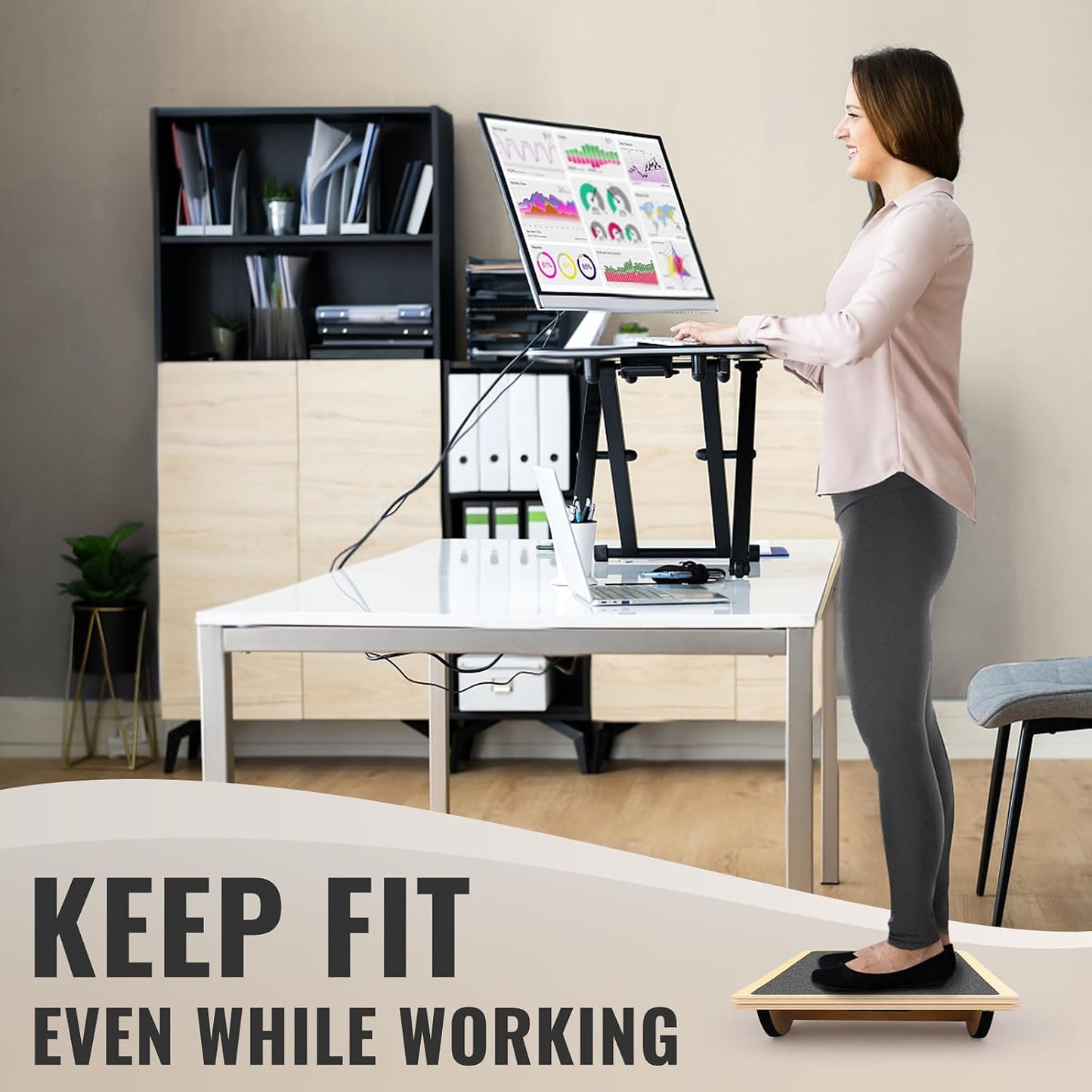 Balance Board Professional Wobble Board for Adults Anti-Slip 350LBS Balance Boards for Physical Therapy Standing Desk Core Strength Wooden Balance Board Rocker Board