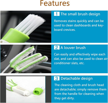 Washable Blinds Cleaner Tool, Blind Duster, Microfiber Dusting Brush for Venetian Blinds, Window Shutters, Air Conditioner Vents (4-Pack)
