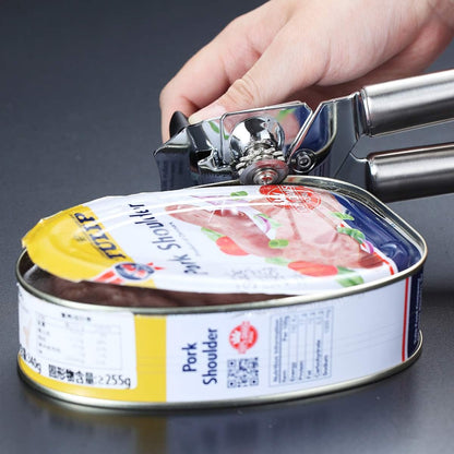 Berglander Can Opener, Stainless Steel Rainbow Handle Can Opener Hand Held, Smooth Edge Manual Can Opener, Heavy Duty (Rainbow)