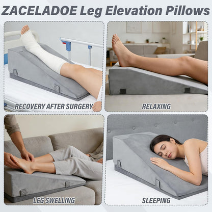 Leg Elevation Pillows for After Surgery, Adjustable Height Knee Surgery Recovery Equipment, Knee Replacement Recovery Aids for Hip Ankle Pain Relief Patent Pending