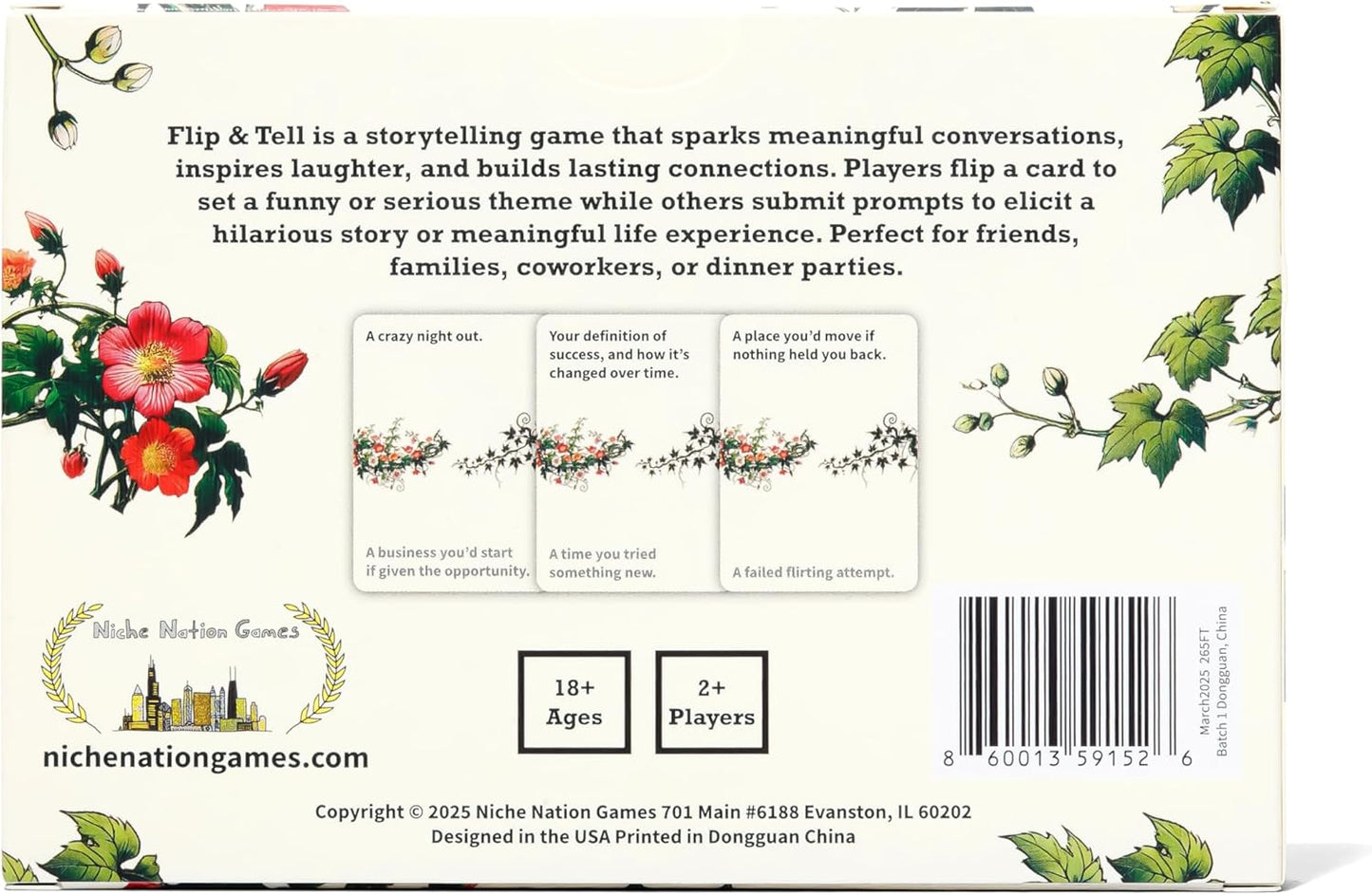 Storytelling Activity for Friends & Family | Choose Hilarious or Heartfelt | Flip & Tell | Storytelling & Conversation Activity For Adults | Ideal For 4-6 People | 200+ Prompts