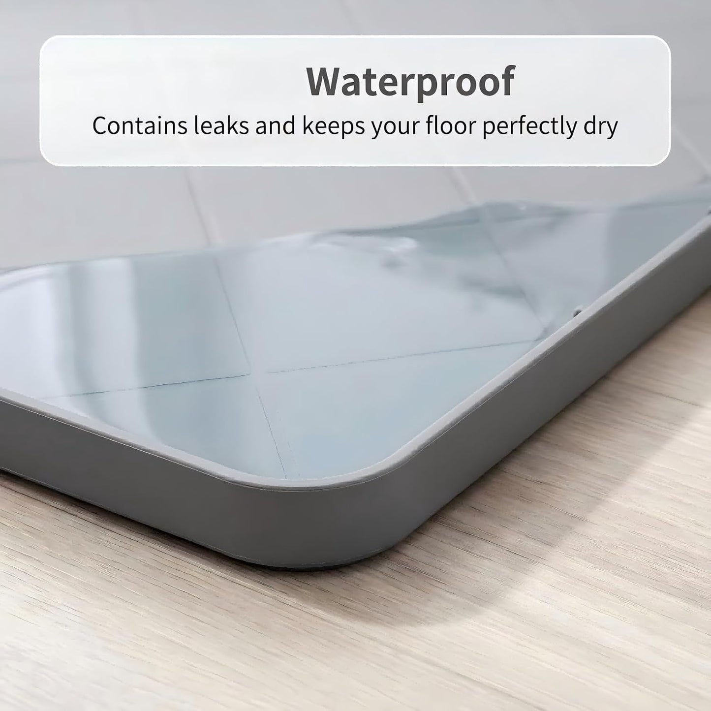 Washing Machine Drain Pan Silicone Mat 32 X 30 Inch Washer Drip Tray for Floor Protection， Rubber Anti Vibration Mat for Washer and Dryer