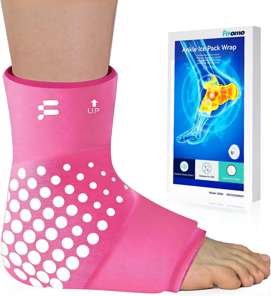 Ankle Ice Pack Wrap, Long-Lasting Cold Compression for Ankle Recovery | Thickened Gel, Stays Cold Longer, Soft After Freezing, Full Wrap Cooling, Reusable Cold & Hot Therapy, Easy to Slip On