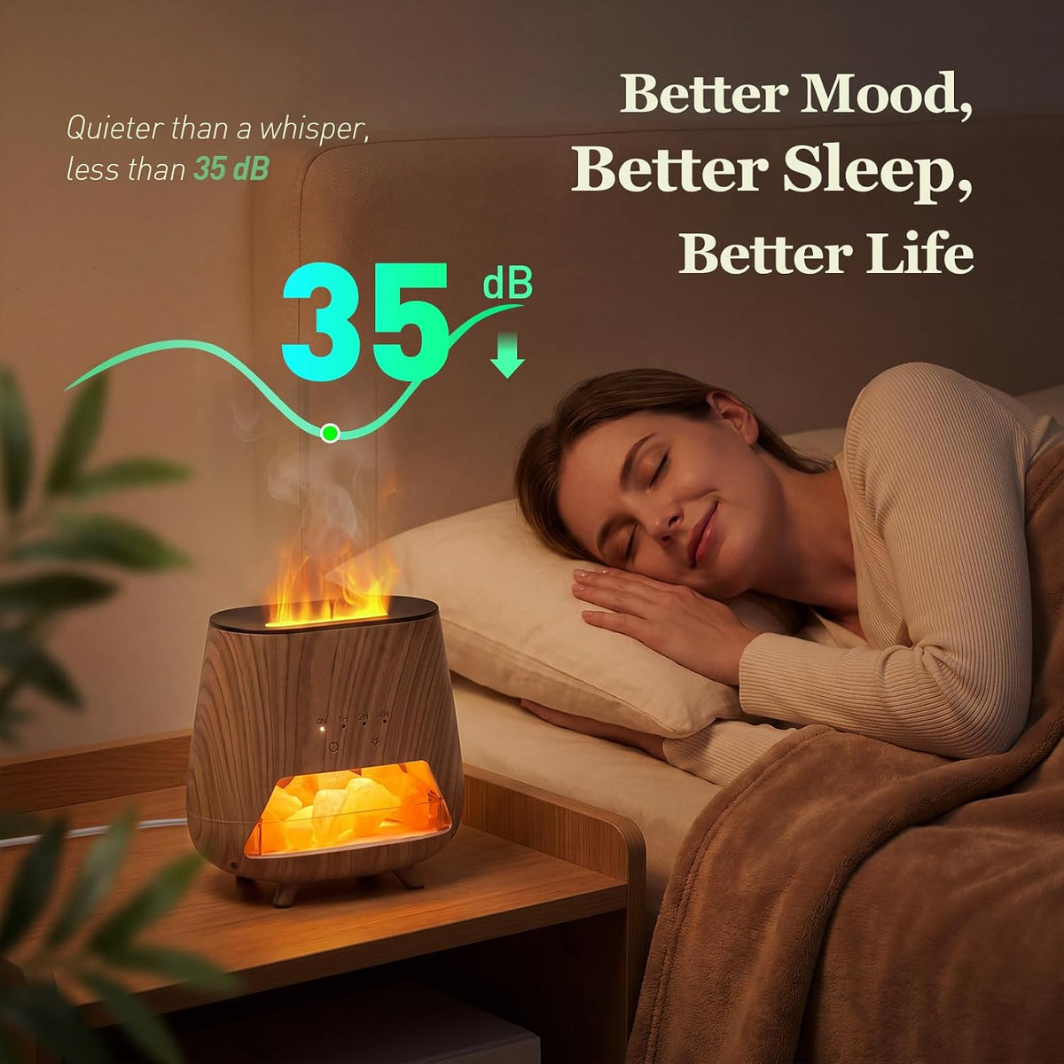 Essential Oil Diffuser for Home: 𝟒-𝐢𝐧-𝟏 Himalayan 𝐒𝐚𝐥𝐭 Lamp