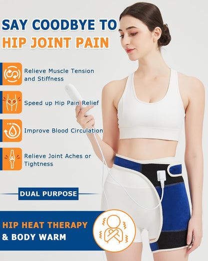 Cordless Leg Massager for Circulation and Pain Relief - 5000mAh Portable Heating Pad for Leg and Calf with 3-Level Vibration Massage, 104-140℉ Adjustable Temperature & 30/45/60 Min Timer