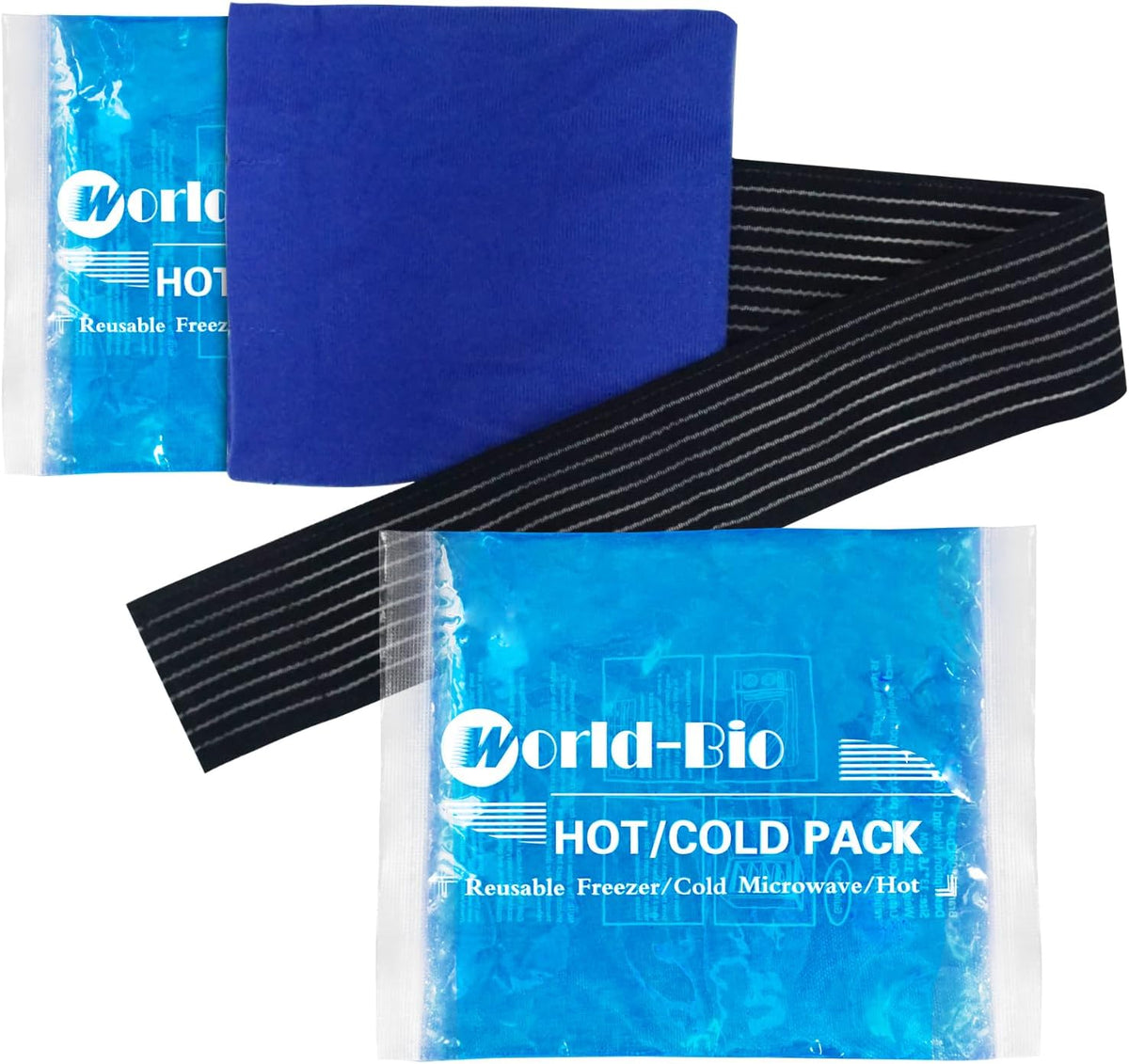 Gel Soft Flexible Ice Packs for Injuries, Reusable Cold Pack, Hot Cold Compress for Joint&Muscle Pain, Surgery Recovery, Inflammation, Swelling, Face, Head, Wrist, Ankle&Foot Injury, -5.1"x6.3"