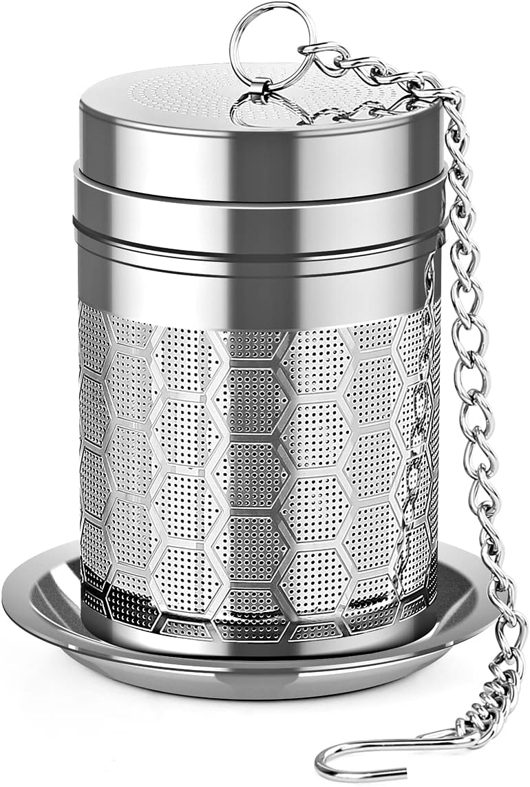 2 Pack 304 Steel Fine Mesh Tea Infusers for Loose Leaf Tea | Versatile for tea, spices & seasonings, fine mesh traps sediment, dishwasher-safe